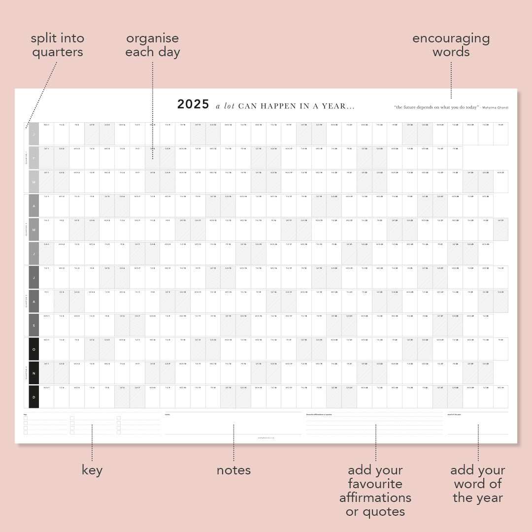 2025 Wall Planner - A lot can happen in a year...